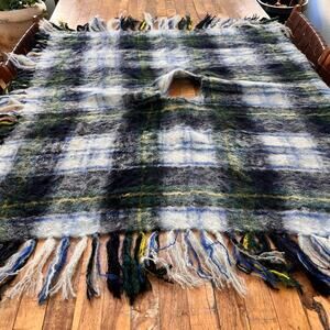 Glentana Fringed Poncho Scottish Mohair Wool Blend Dress Gordon Trader Vic's